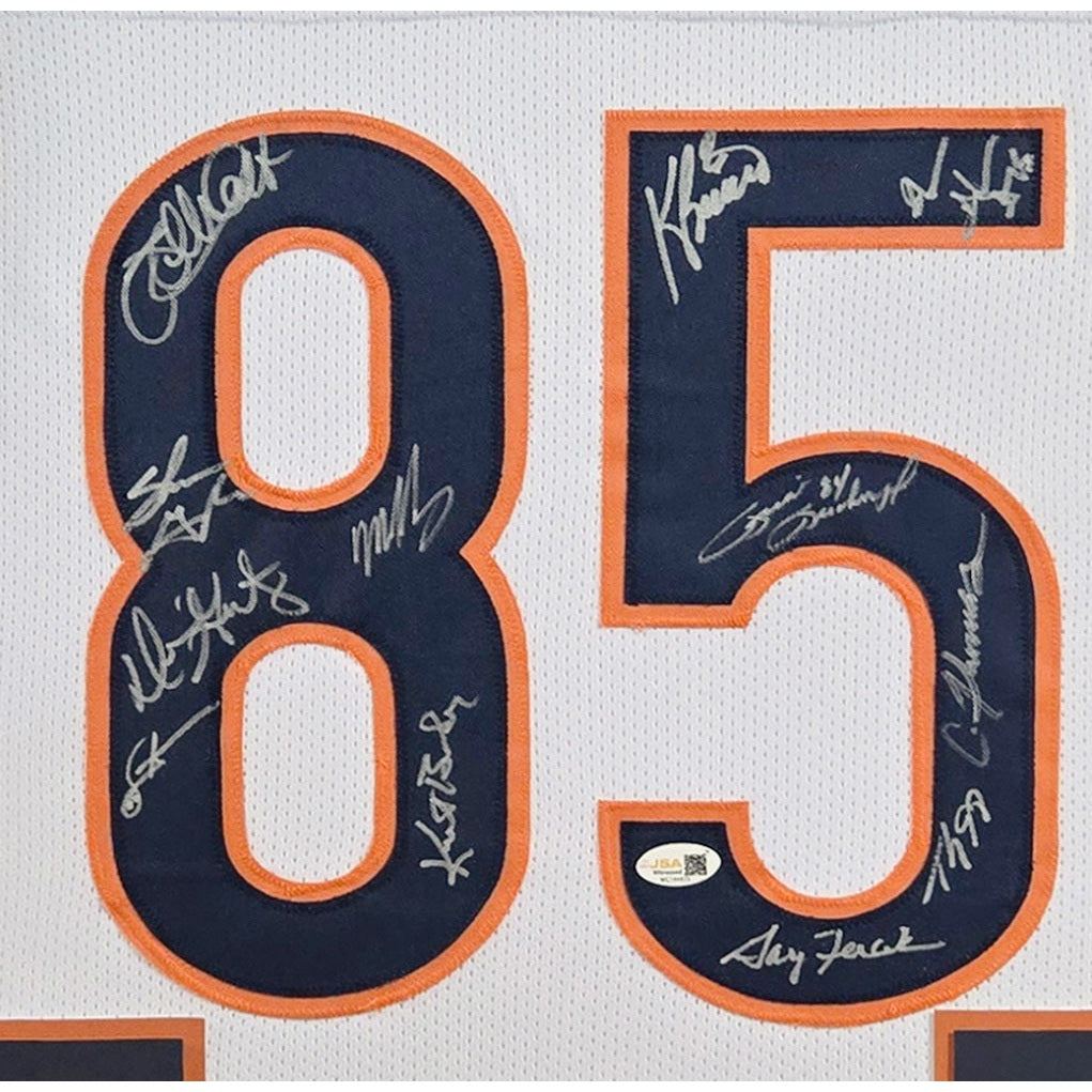 1985 "85" Bears Framed Jersey JSA COA Autographed Chicago Signed by 12