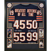 1985 Bears Defense Framed Signed Jersey Beckett COA Autographed Chicago 4S