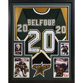 Ed Belfour Framed Signed Dallas Stars Jersey Beckett Autographed