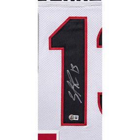 Stetson Bennett Framed White Jersey Beckett Autographed Signed Georgia