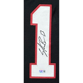 Stetson Bennett Framed Black Jersey Beckett Autographed Signed Georgia