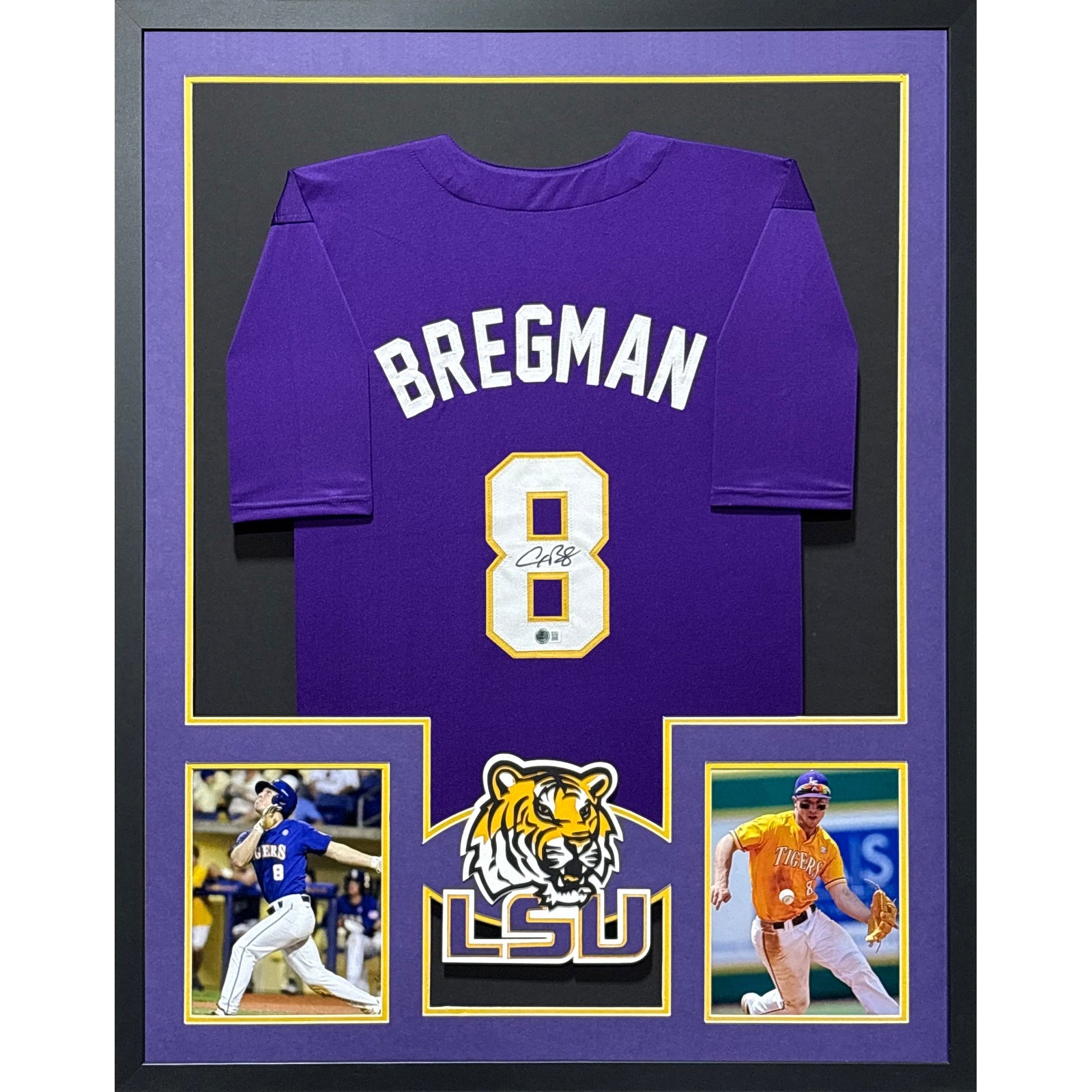 Alex Bergman Framed Signed Jersey Beckett LSU Tigers Autographed