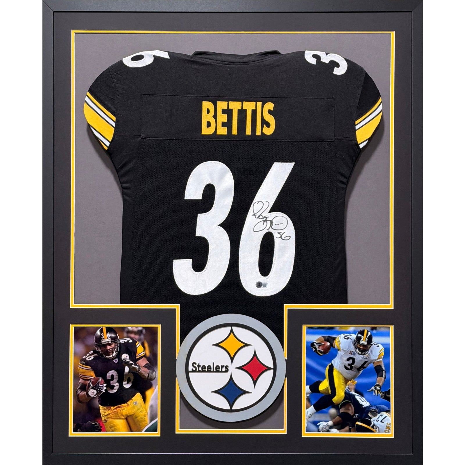Jerome Bettis Framed Signed Jersey Beckett Autographed Pittsburgh Steelers IH