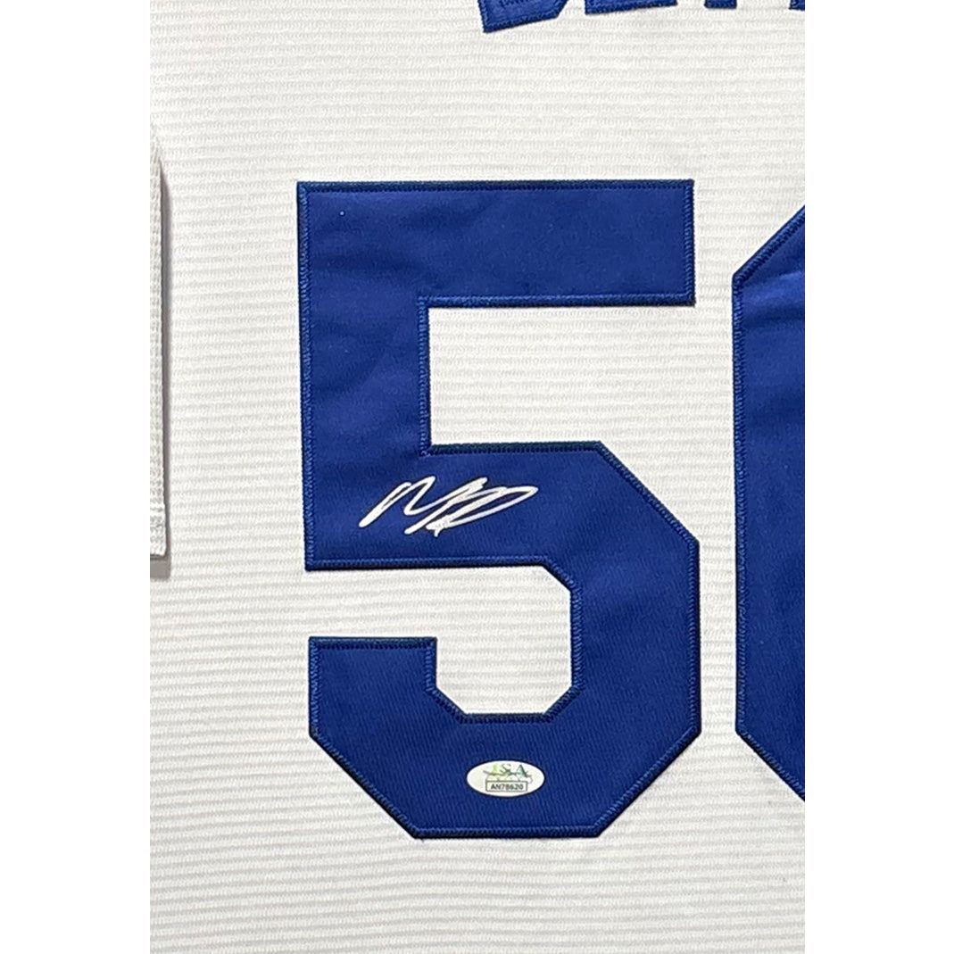 Mookie Betts Framed Jersey JSA Autographed Signed L.A. Dodgers 2P
