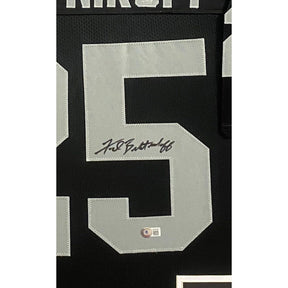 Fred Biletnikoff Framed Signed Black Jersey Beckett Autographed Oakland Raiders