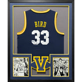 Larry Bird Framed High School Jersey Beckett BAS Autographed Signed Celtics