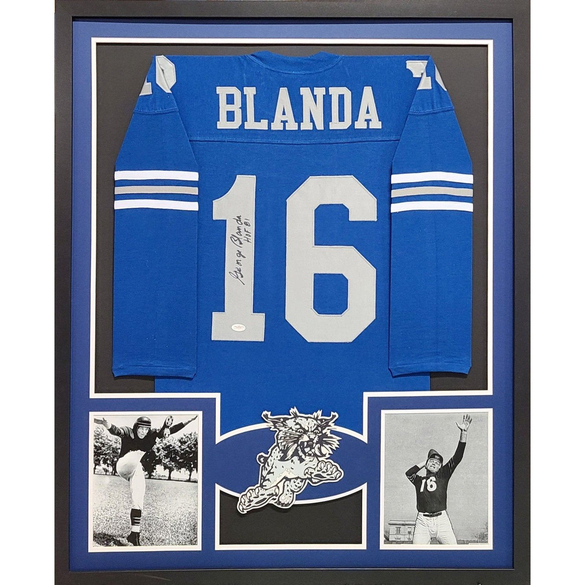 George Blanda Signed Framed Jersey JSA Autographed Kentucky Wildcats