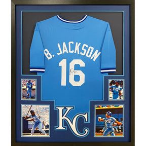 Bo Jackson Autographed Signed Kansas City Royals Framed Jersey JSA