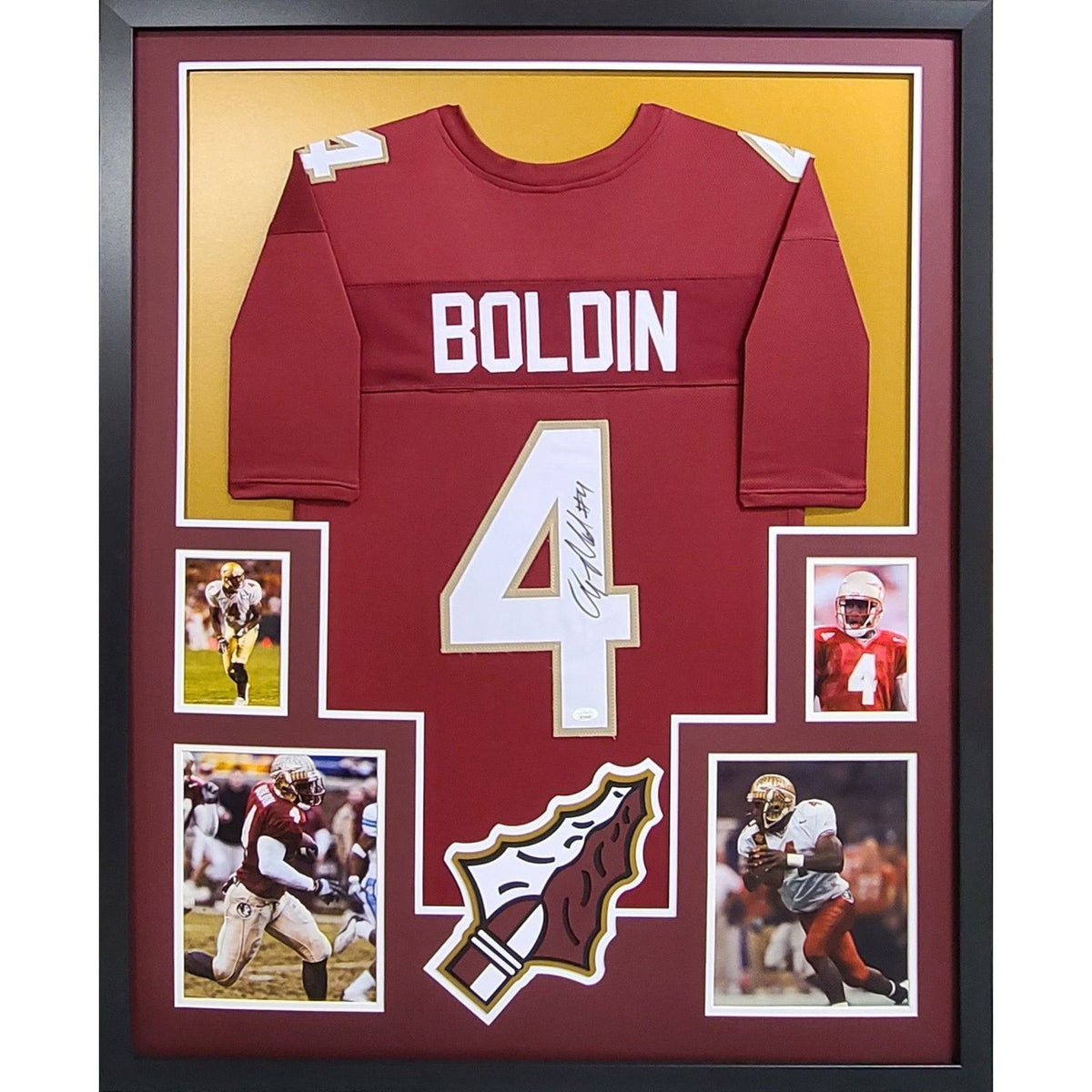 Anquan Boldin Framed Jersey JSA Autographed Signed Florida State Cardinals NL