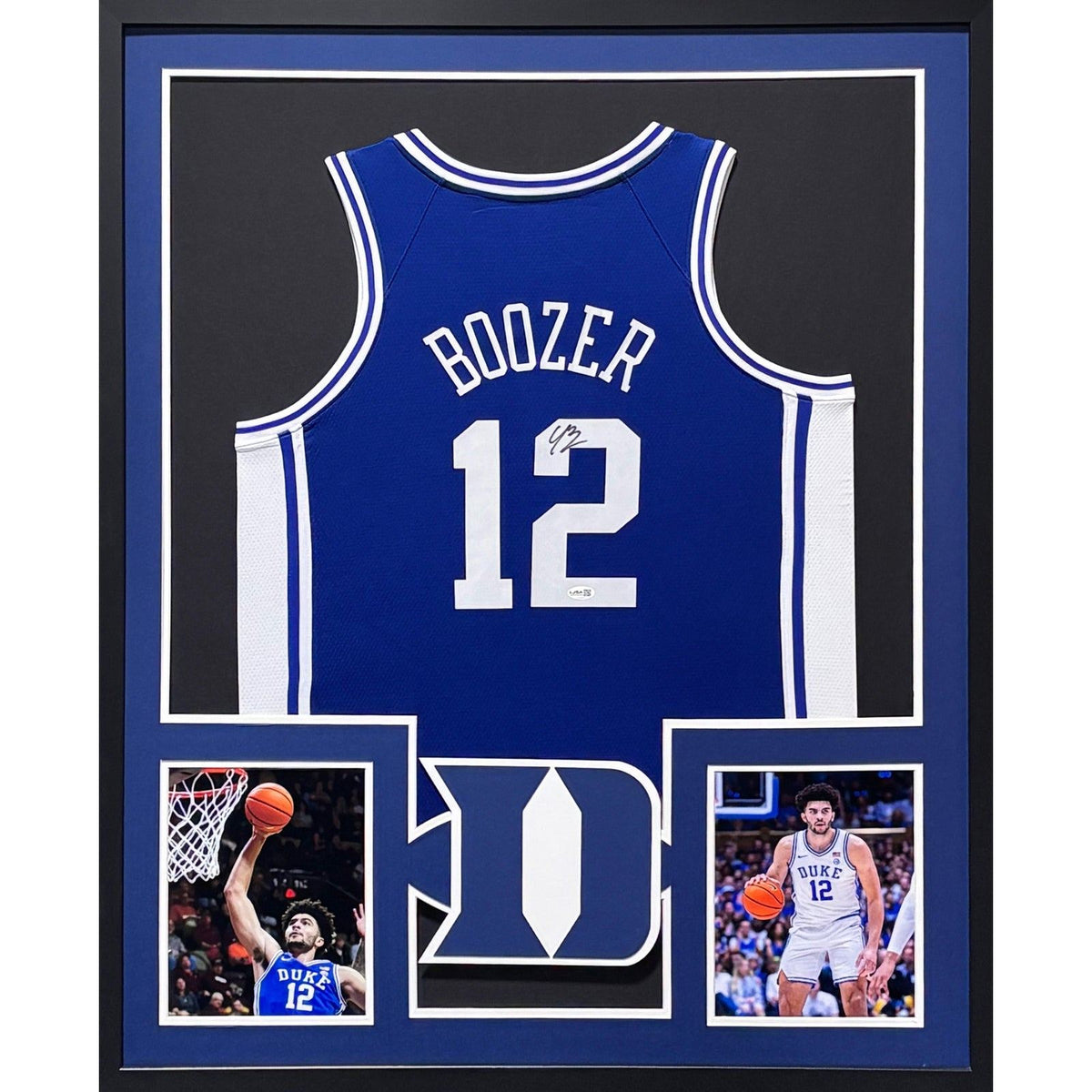 Cameron Boozer Framed Jersey JSA Autographed Signed Duke Cam