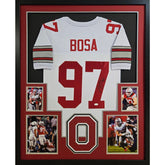 Joey Bosa Signed Framed Signed White Jersey Ohio State Beckett Autographed