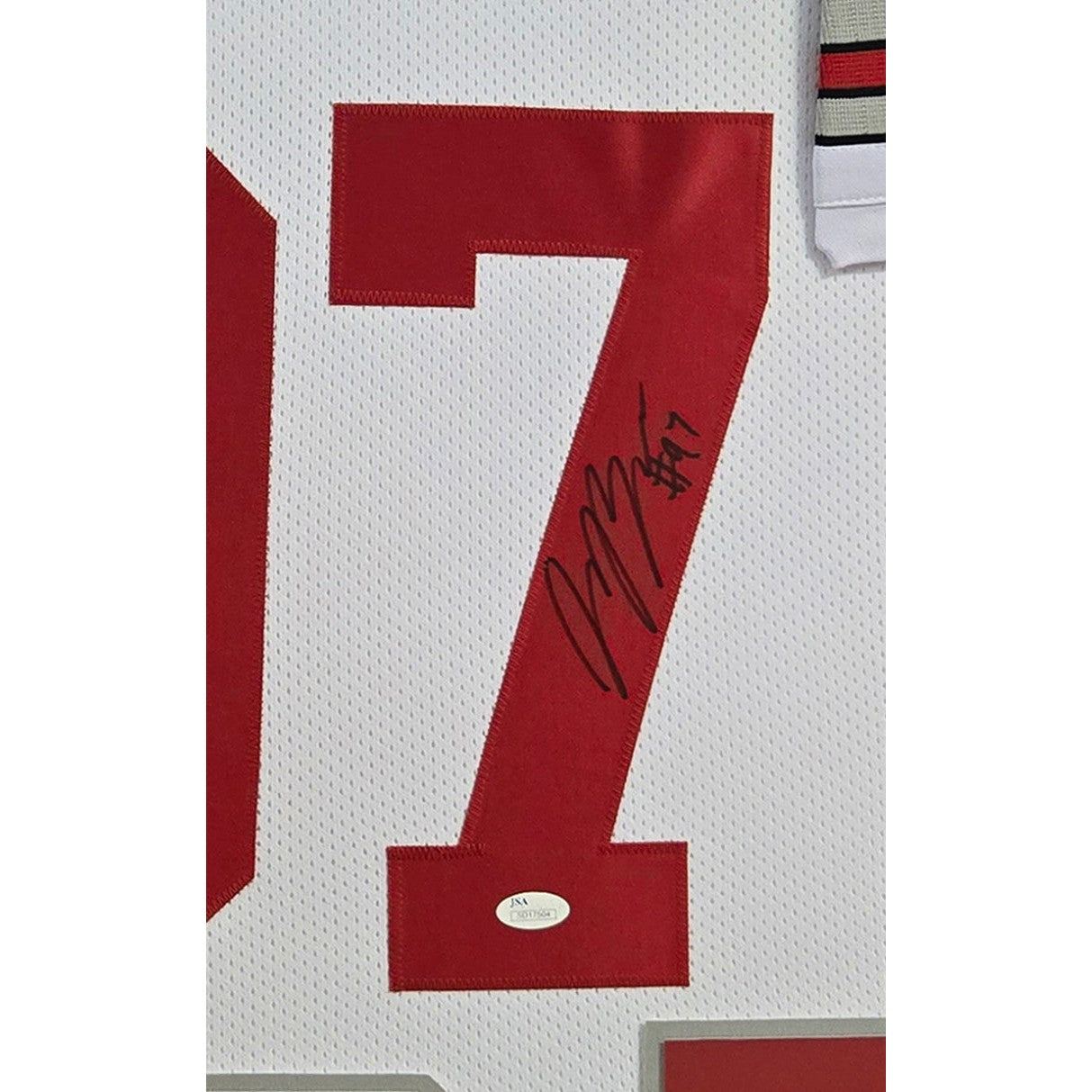 Joey Bosa Signed Framed Signed White Jersey Ohio State Beckett Autographed