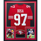 Nick Bosa Signed Framed Signed Red Jersey 49ers Beckett Autographed 2P