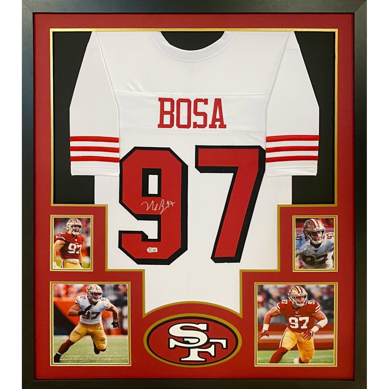 Nick Bosa Signed Framed Signed Jersey San Francisco 49ers Beckett Autographed