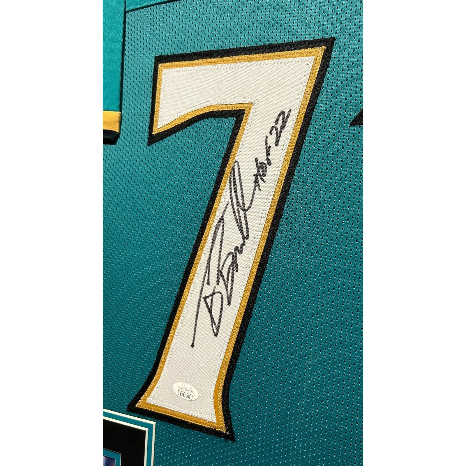 Press Pass Collectibles Tony Boselli HOF 22 Authentic Signed Teal Pro Style Jersey BAS Witnessed