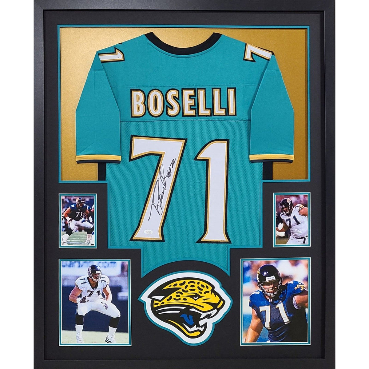 Tony Boselli Framed Signed Jersey JSA Jacksonville Jaguars Autographed 4P