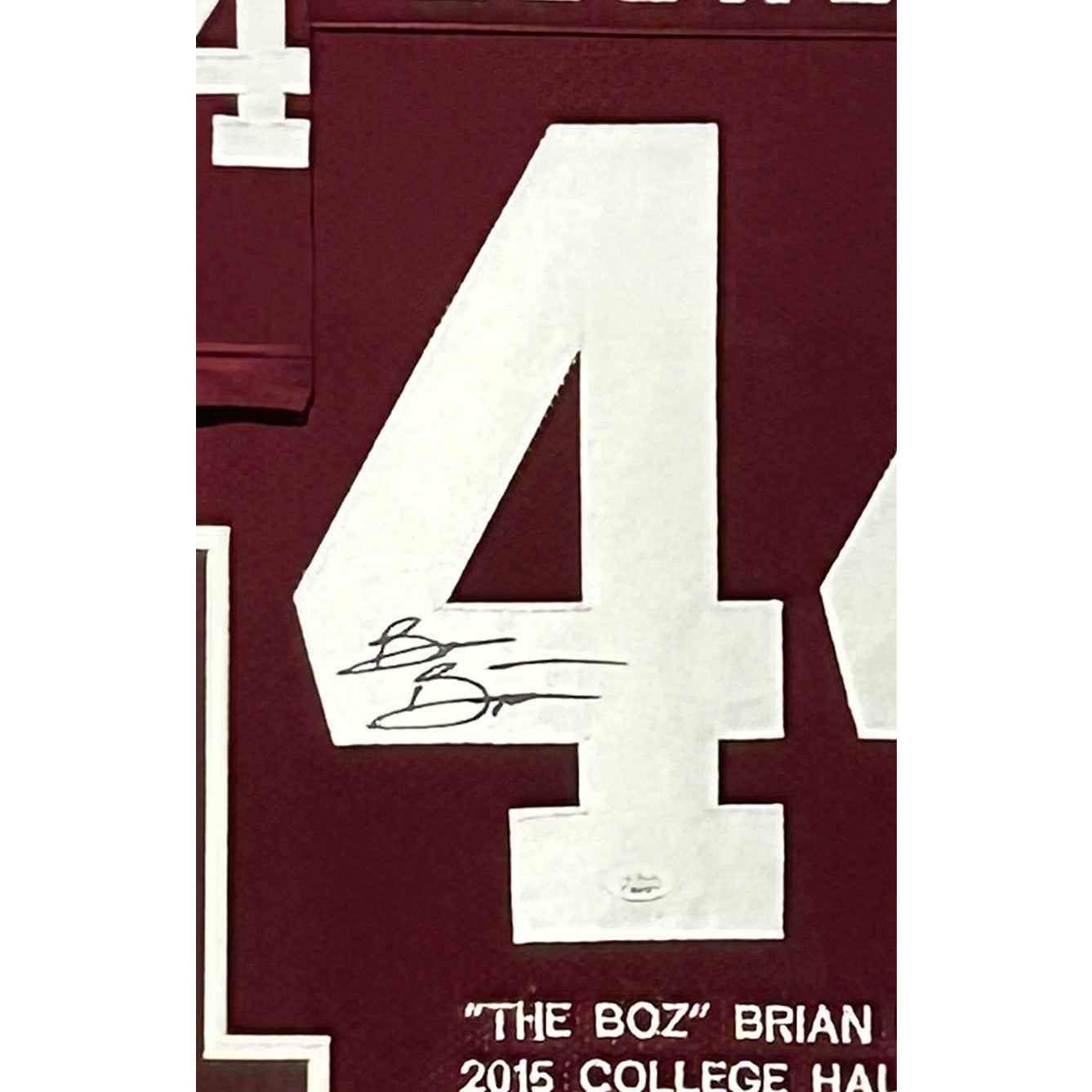 Brian Bosworth Signed Framed Stat Jersey Beckett JSA Autographed Oklahoma
