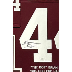 Brian Bosworth Signed Framed Stat Jersey Beckett JSA Autographed Oklahoma