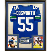 Brian Bosworth Signed Framed Jersey JSA Autographed Seattle Seahawks