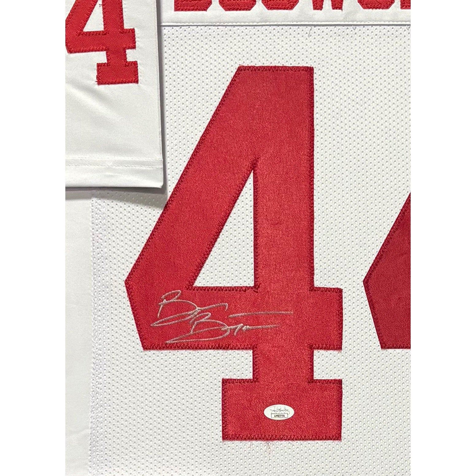 Brian Bosworth Signed Framed White Jersey Beckett JSA Autographed Oklahoma