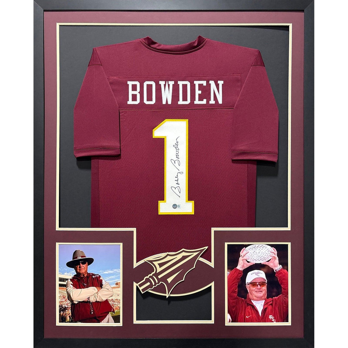Bobby Bowden Framed Signed Jersey Beckett Autographed Florida State