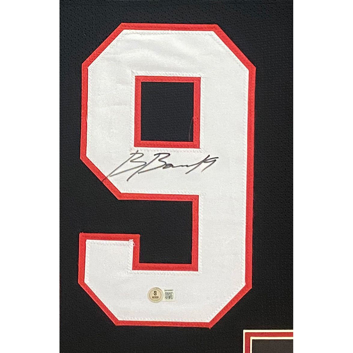Brock Bowers Framed Black Jersey Beckett Autographed Signed Georgia