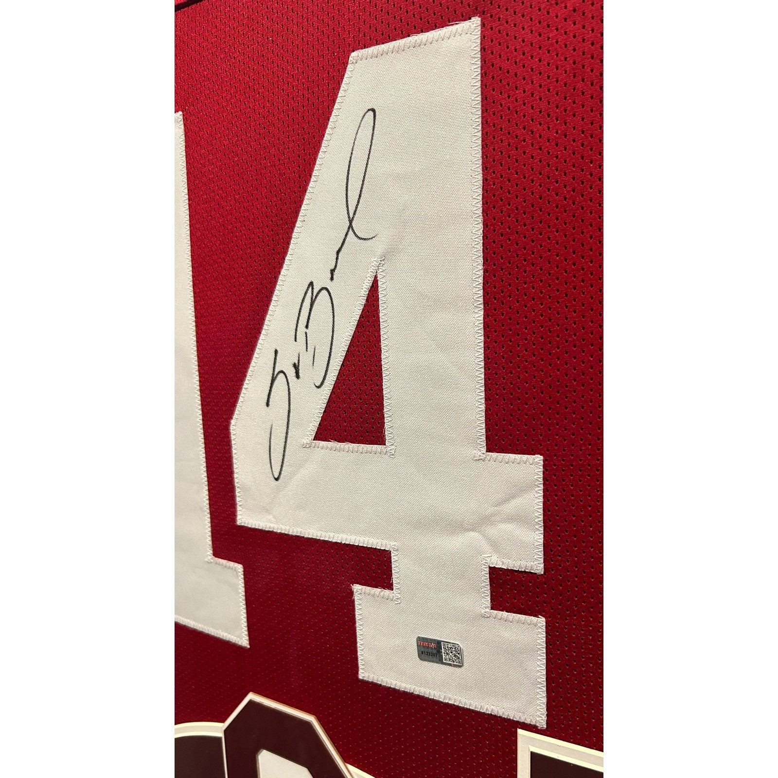 Sam Bradford Framed Signed Oklahoma Jersey Tristar Autographed Heisman