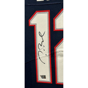 Tom Brady Framed Signed Blue Jersey Fanatics New England Patriots Autographed