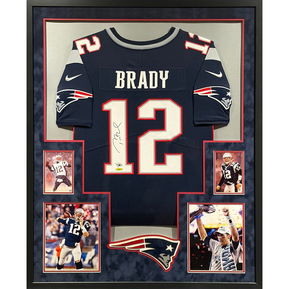 Tom Brady Framed Signed Jersey Fanatics New England Patriots Autographed SB
