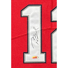Tom Brady Framed Signed Red TB Jersey Tristar NE Patriots Autographed