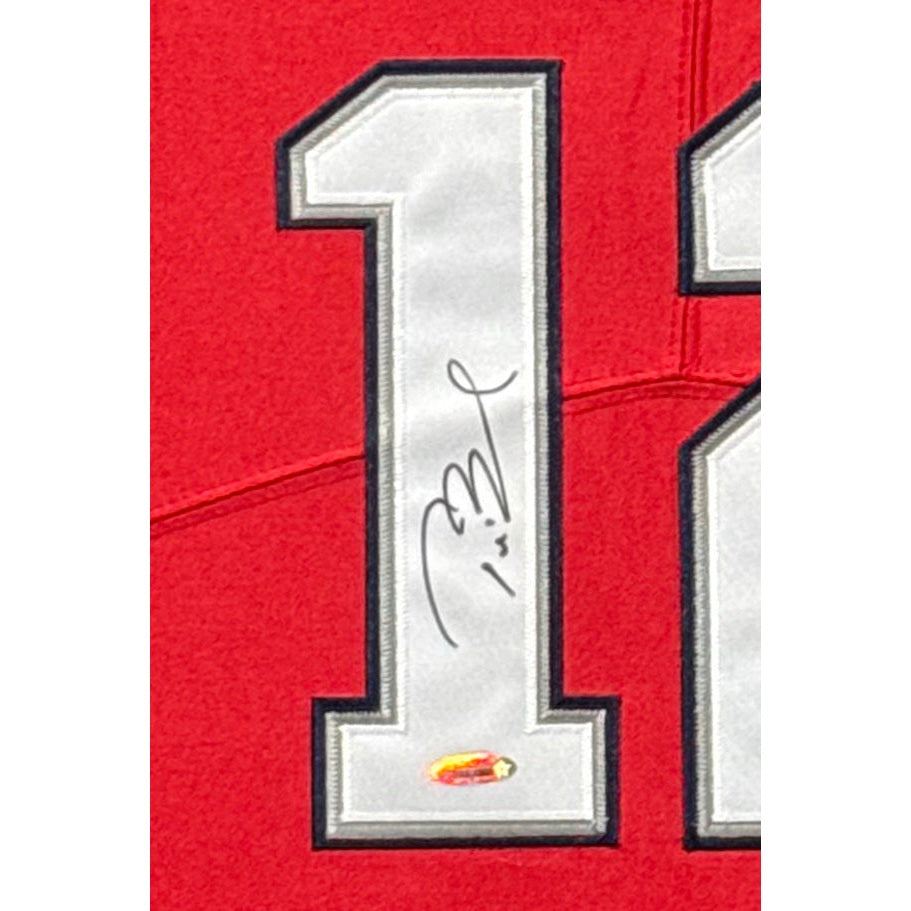 Tom Brady Framed Signed Red TB Jersey Tristar NE Patriots Autographed