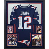Tom Brady Framed Signed Jersey Fanatics New England Patriots Autographed SB