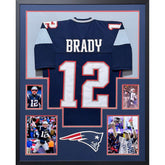 Tom Brady UNSIGNED Framed Jersey New England Patriots Michigan