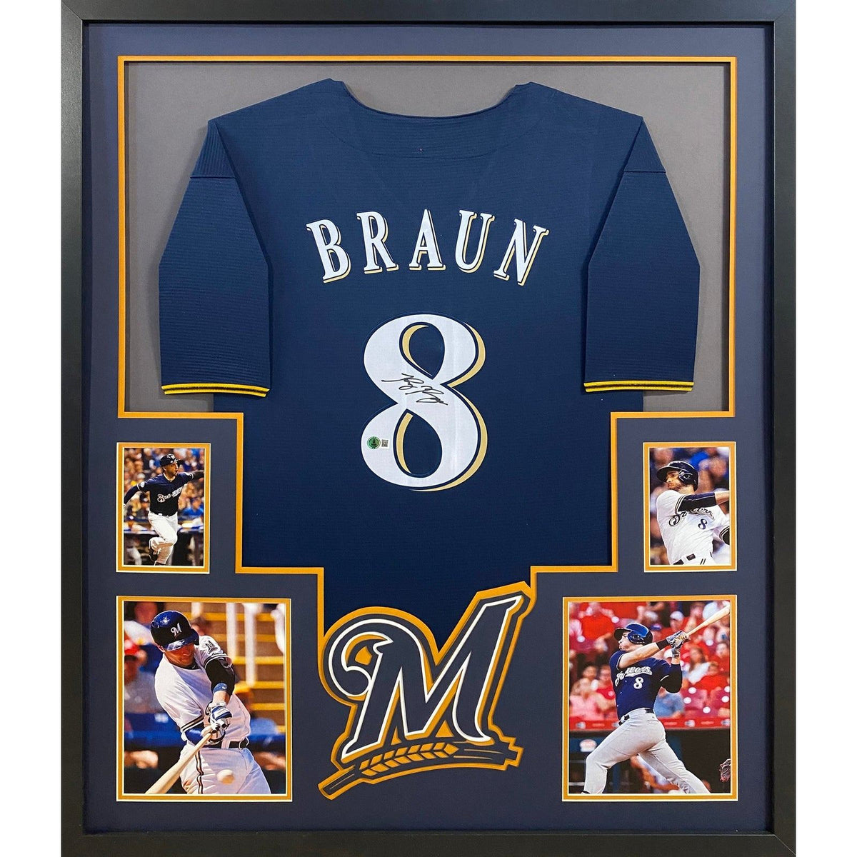 Ryan Braun  Framed Signed Jersey Beckett Autographed Milwaukee Brewers