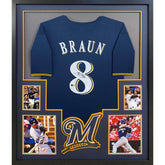 Ryan Braun  Framed Signed Jersey Beckett Autographed Milwaukee Brewers