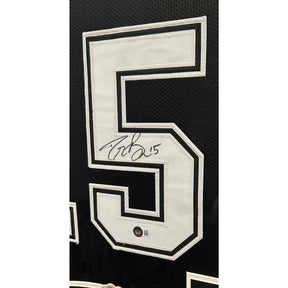 Drew Brees Signed Framed Purdue Jersey Autographed Beckett Saints