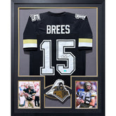 Drew Brees Signed Framed Purdue Jersey Autographed Beckett Saints 2P