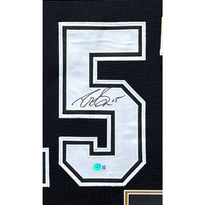 Drew Brees Signed Framed Purdue Jersey Autographed Beckett Saints 2P