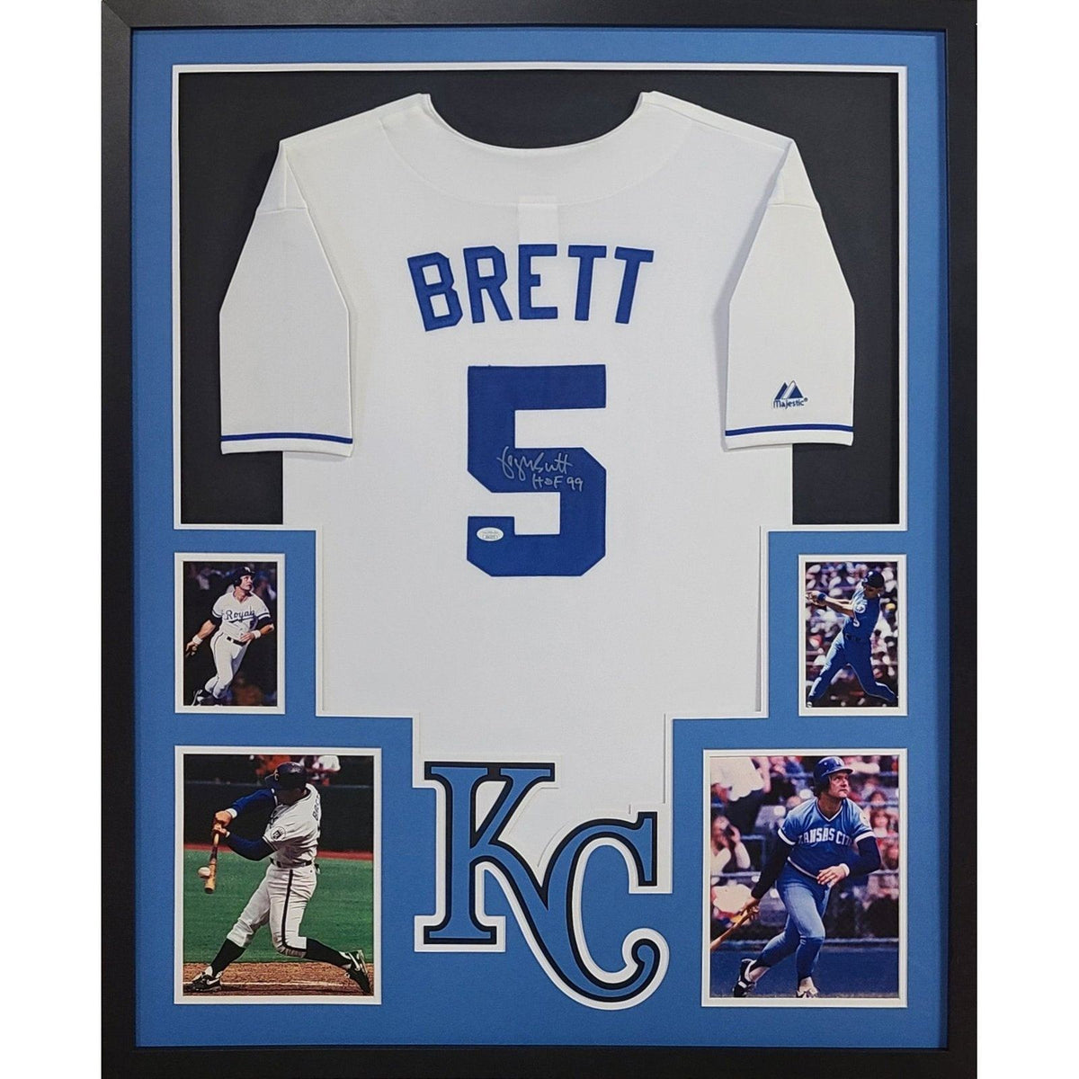 George Brett Framed Signed Jersey JSA Autographed Signed Kansas City Royals