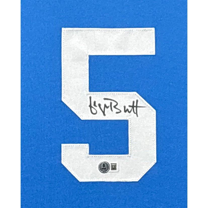 George Brett Framed Signed Blue Jersey Beckett Autographed Kansas City Royals