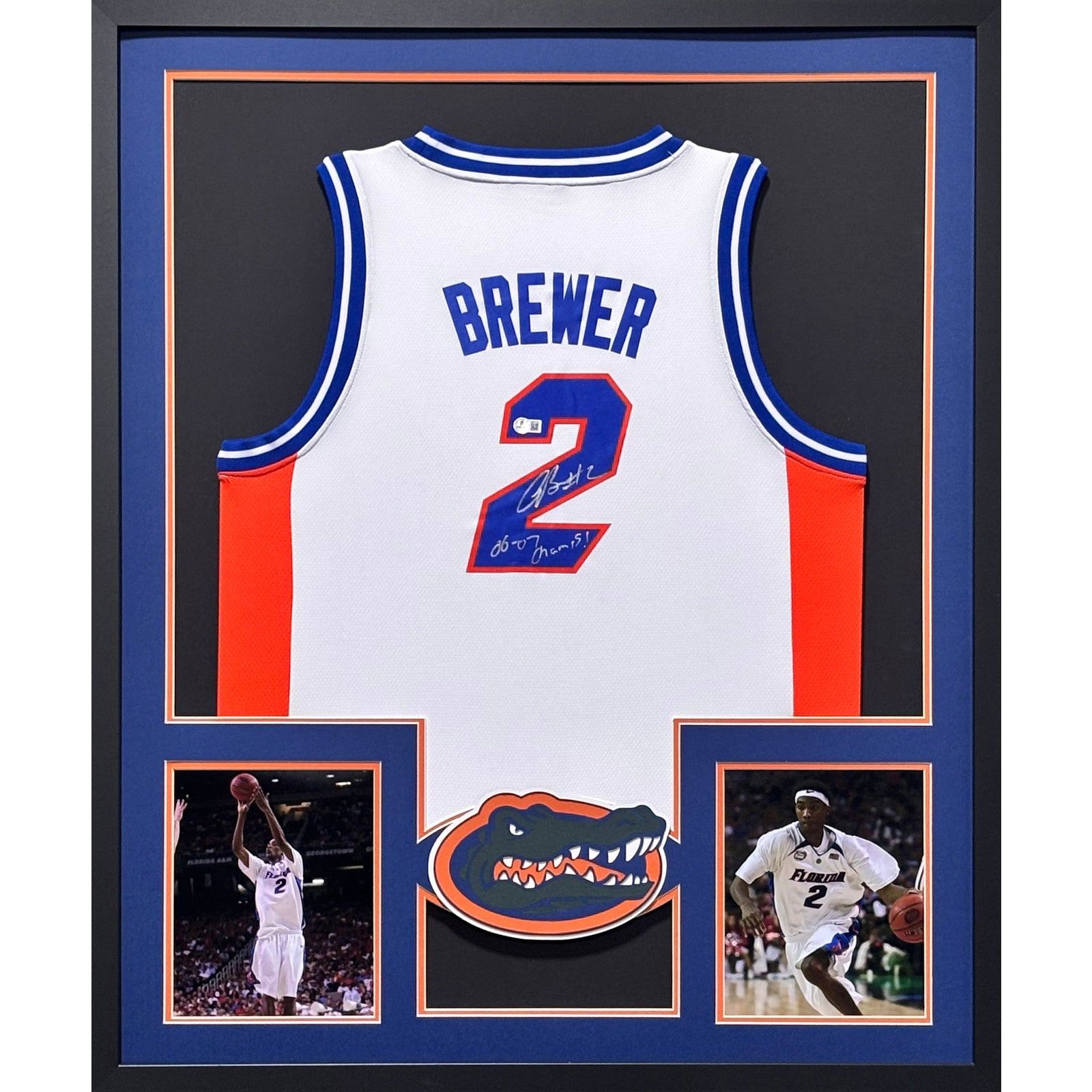 Corey Brewer Framed Signed Jersey Beckett Autographed Florida Gators