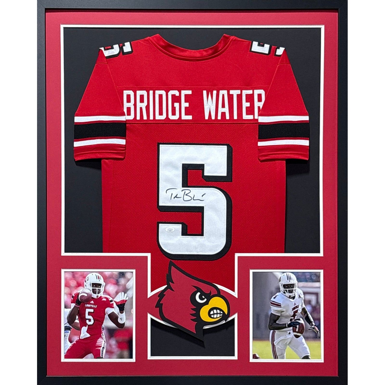 Teddy Bridgewater Framed Signed Jersey JSA Autographed Louisville