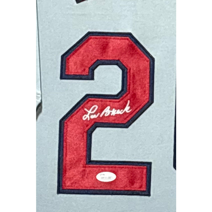 Lou Brock Signed Grey Jersey JSA Autographed St. Louis Cardinals