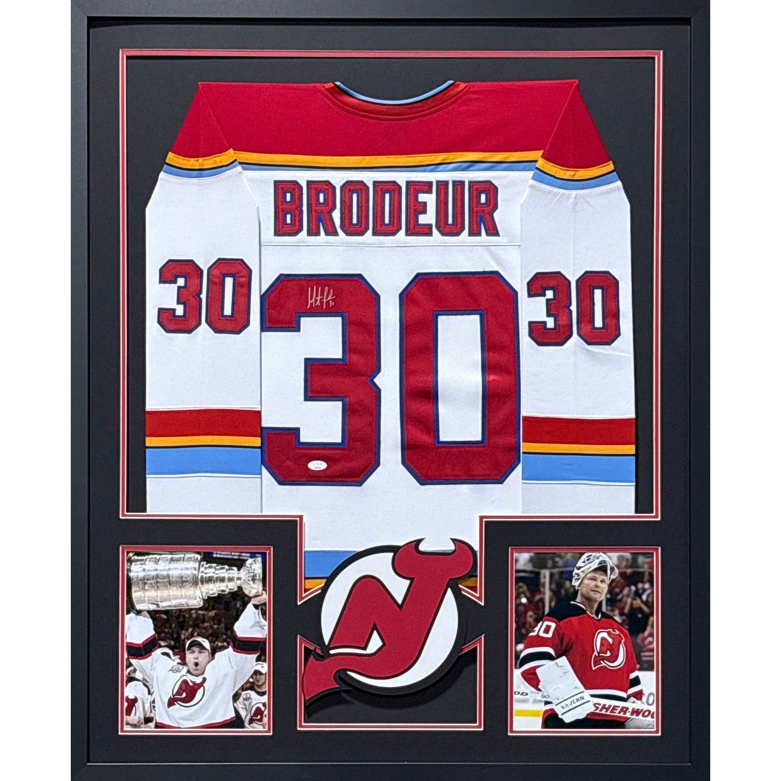 Martin Brodeur Framed Signed Jersey JSA Autographed New Jersey Devils CR