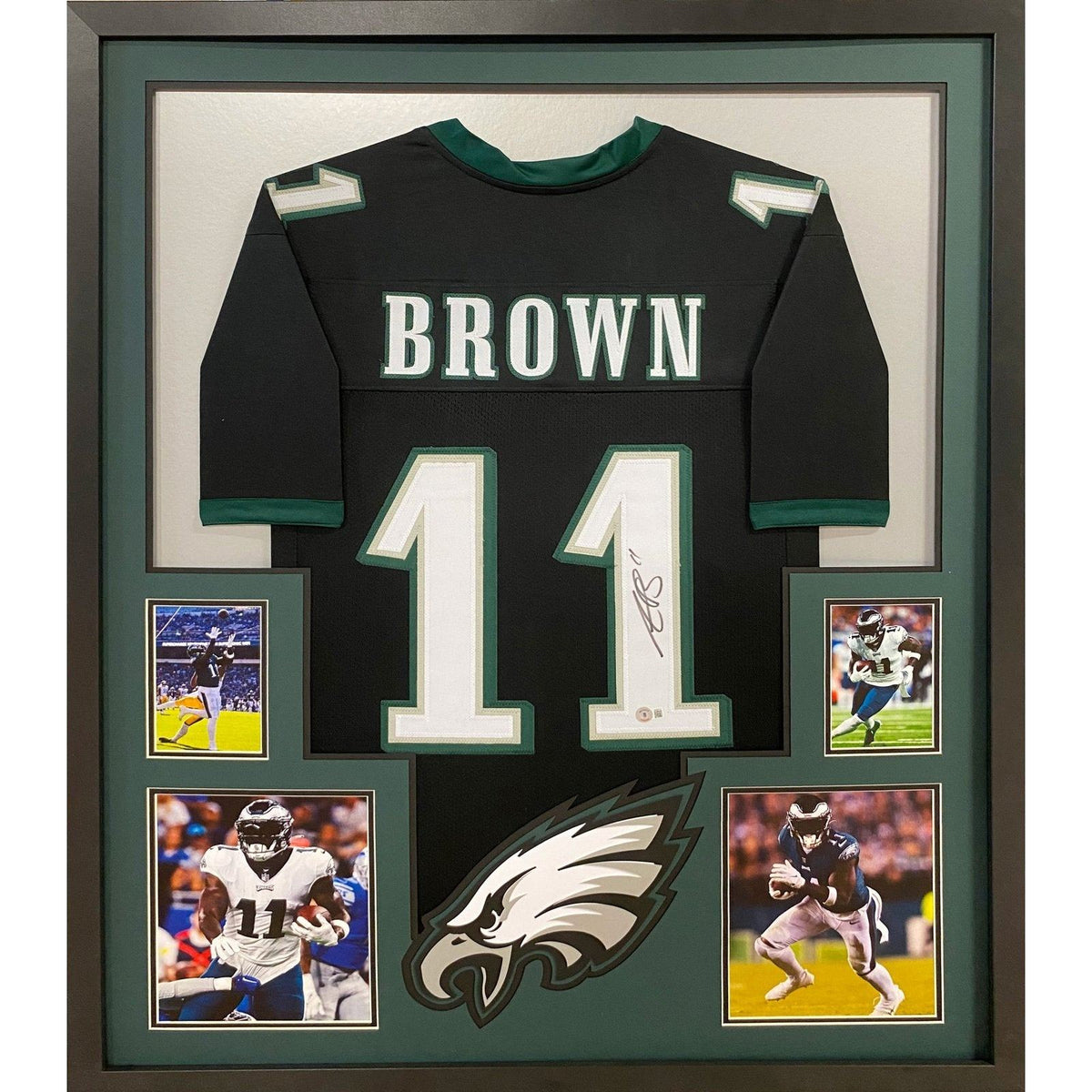 A.J. Brown Framed Signed Eagles Jersey Beckett Autographed Philadelphia AJ