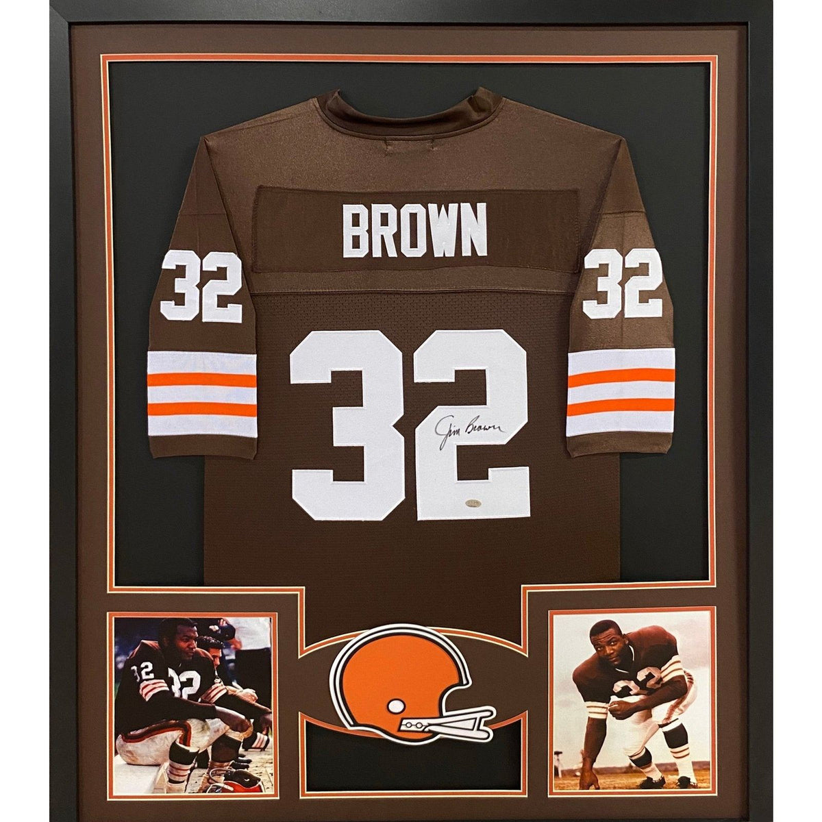 Jim Brown Framed Signed Jersey GTSM Autographed Signed Cleveland Browns