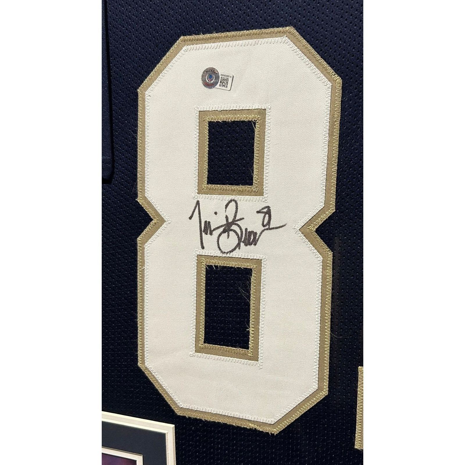 Tim Brown Framed Signed Jersey Beckett Notre Dame Autographed Heisman