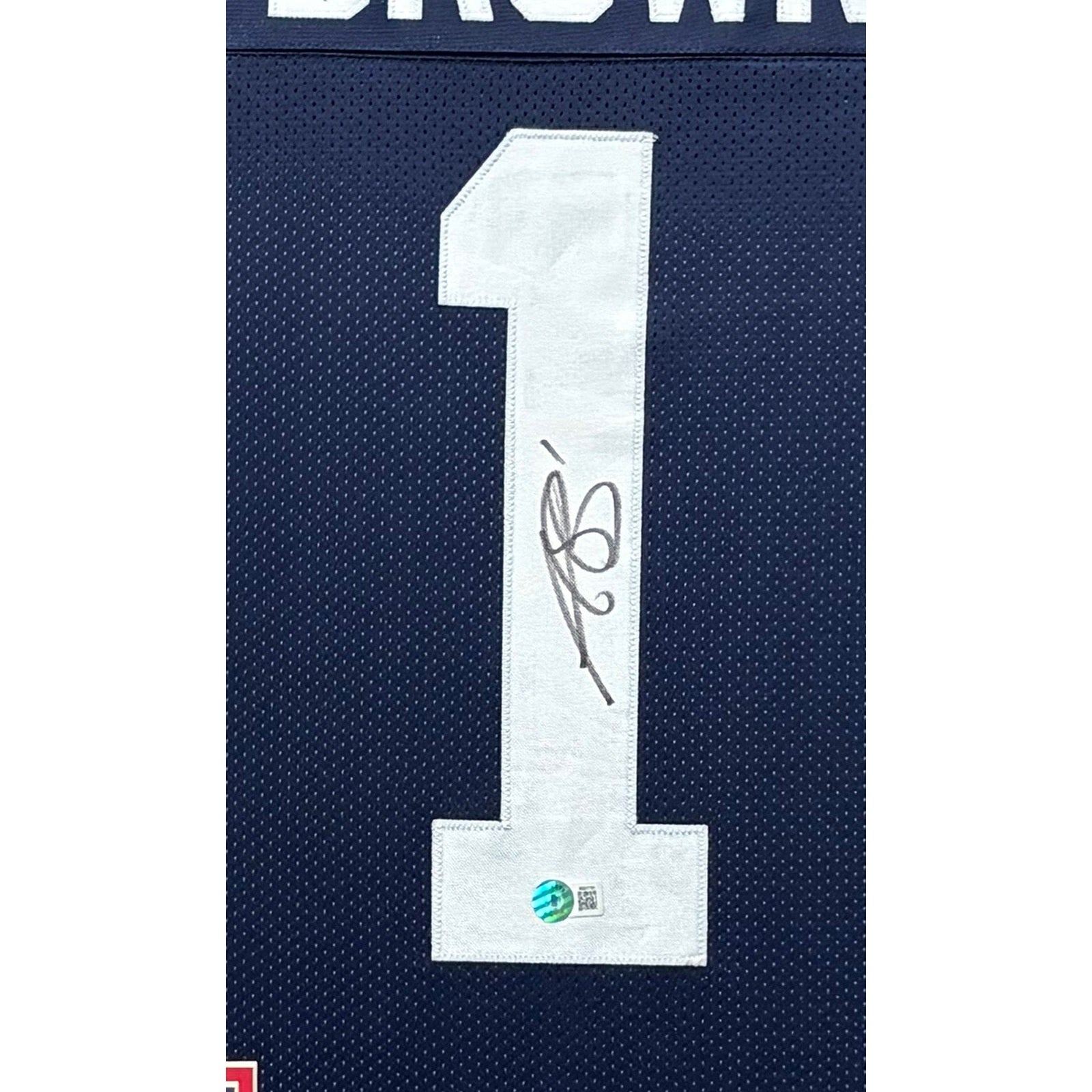 A.J. Brown Framed Signed Ole Miss Blue Jersey Beckett Autographed AJ IH