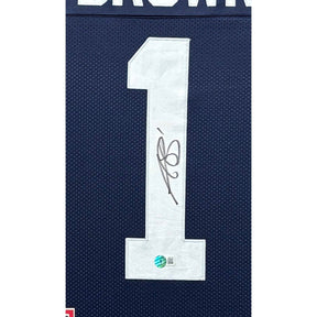 A.J. Brown Framed Signed Ole Miss Blue Jersey Beckett Autographed AJ IH