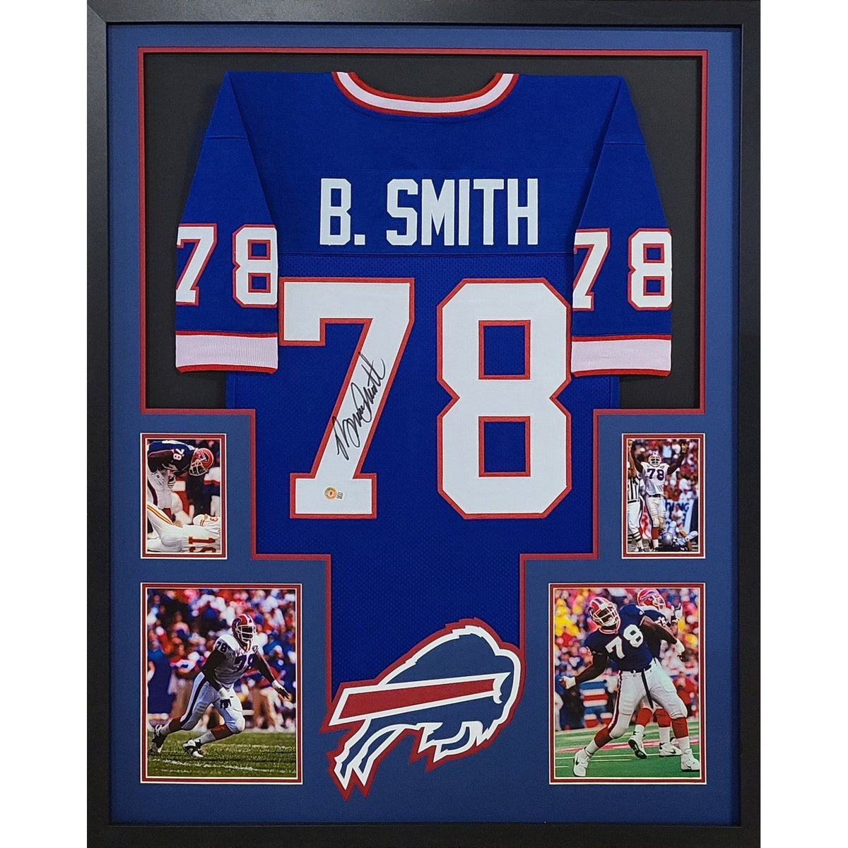 Bruce Smith Signed Framed Jersey Beckett Autographed Buffalo Bills